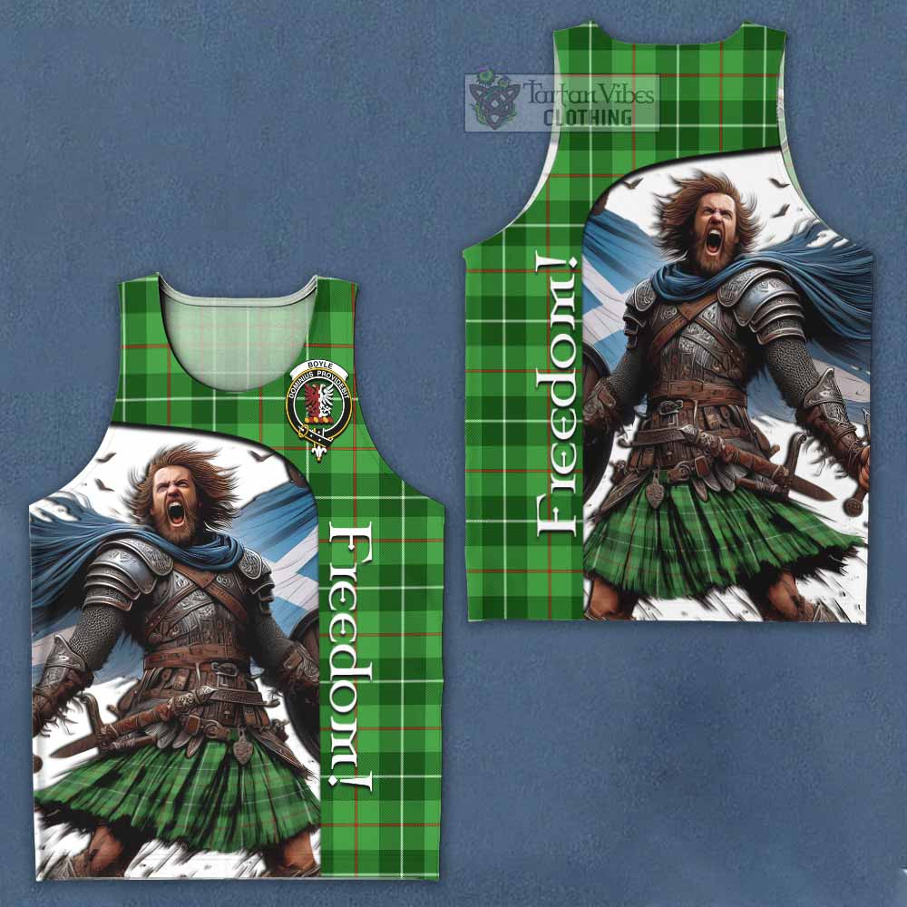 Tartan Vibes Clothing Boyle Crest Tartan Men's Tank Top Inspired by the Freedom of Scottish Warrior