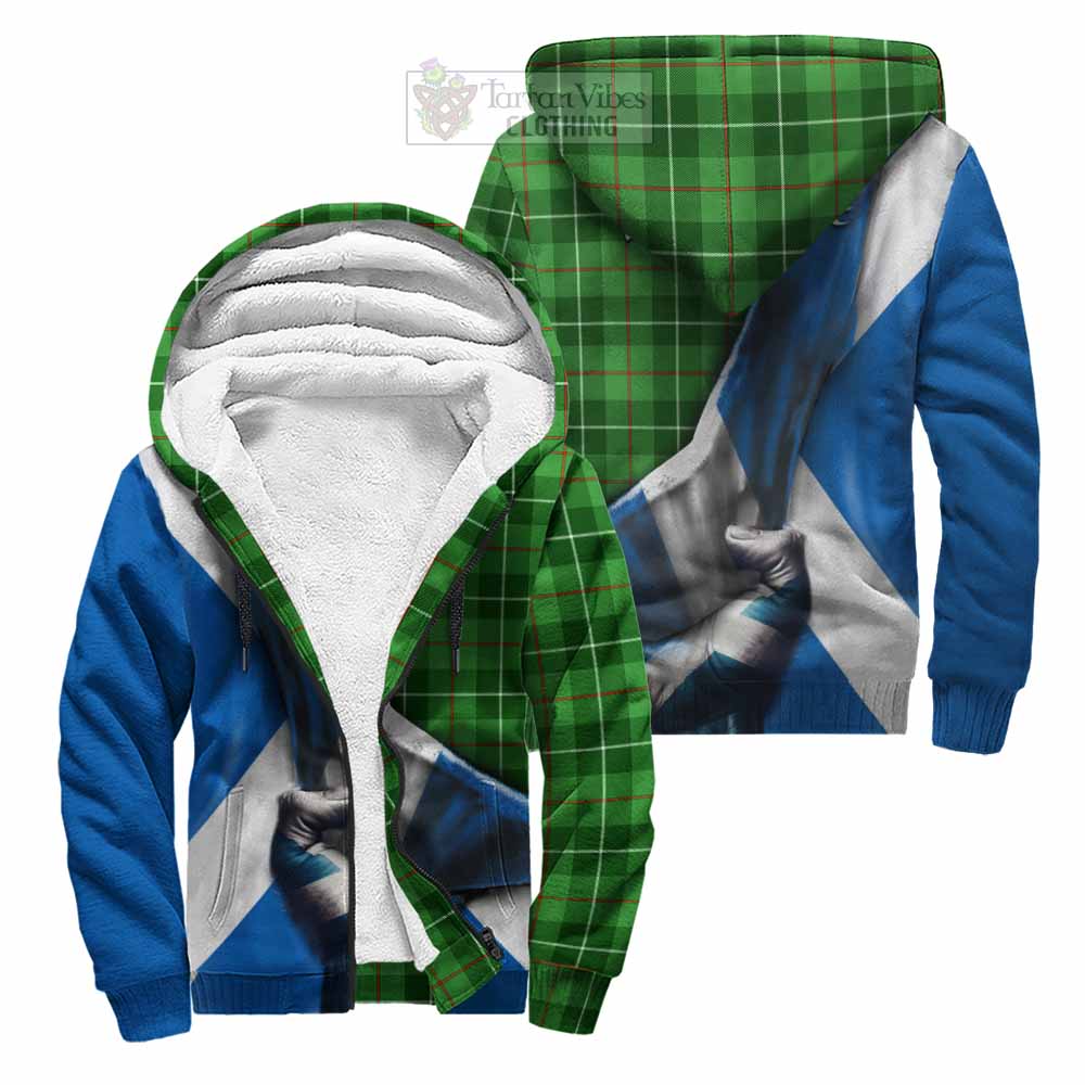 Tartan Vibes Clothing Boyle Tartan Sherpa Hoodie with Family Crest Scotland Patriotic Style