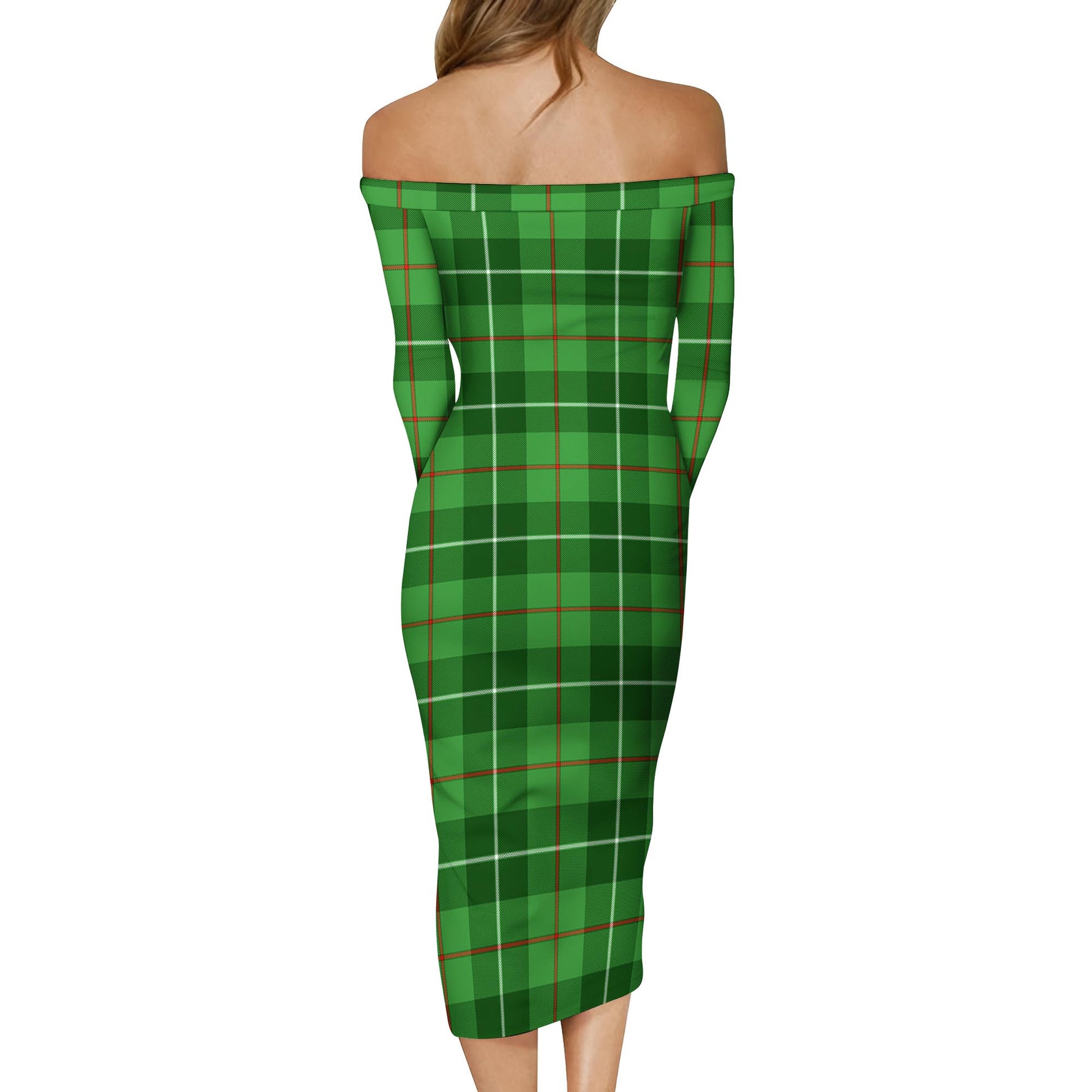 Boyle Tartan Off Shoulder Lady Dress - Tartanvibesclothing