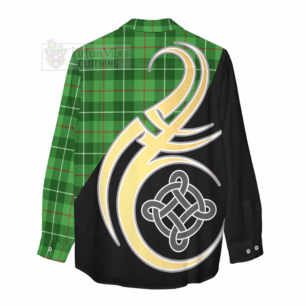 Tartan Vibes Clothing Boyle Tartan Women's Casual Shirt with Family Crest and Celtic Symbol Style