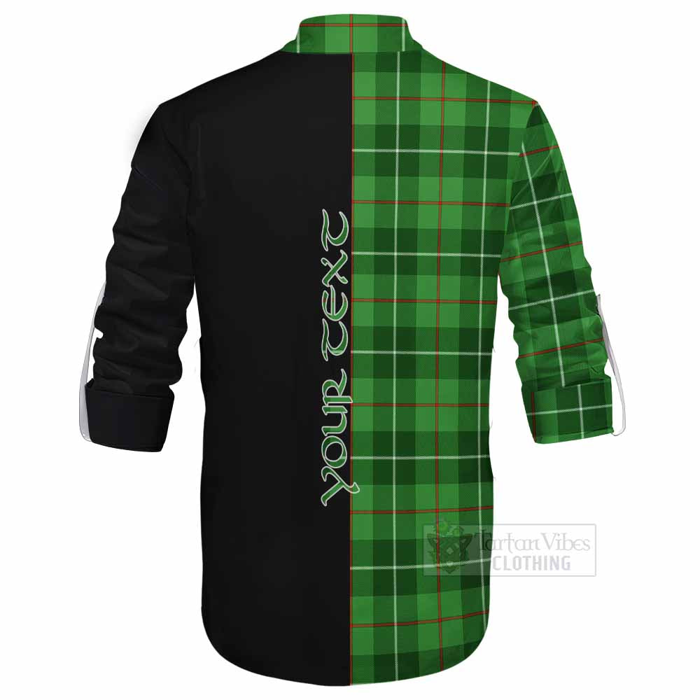 Tartan Vibes Clothing Boyle Tartan Ghillie Kilt Shirt with Family Crest and Half Of Me Style