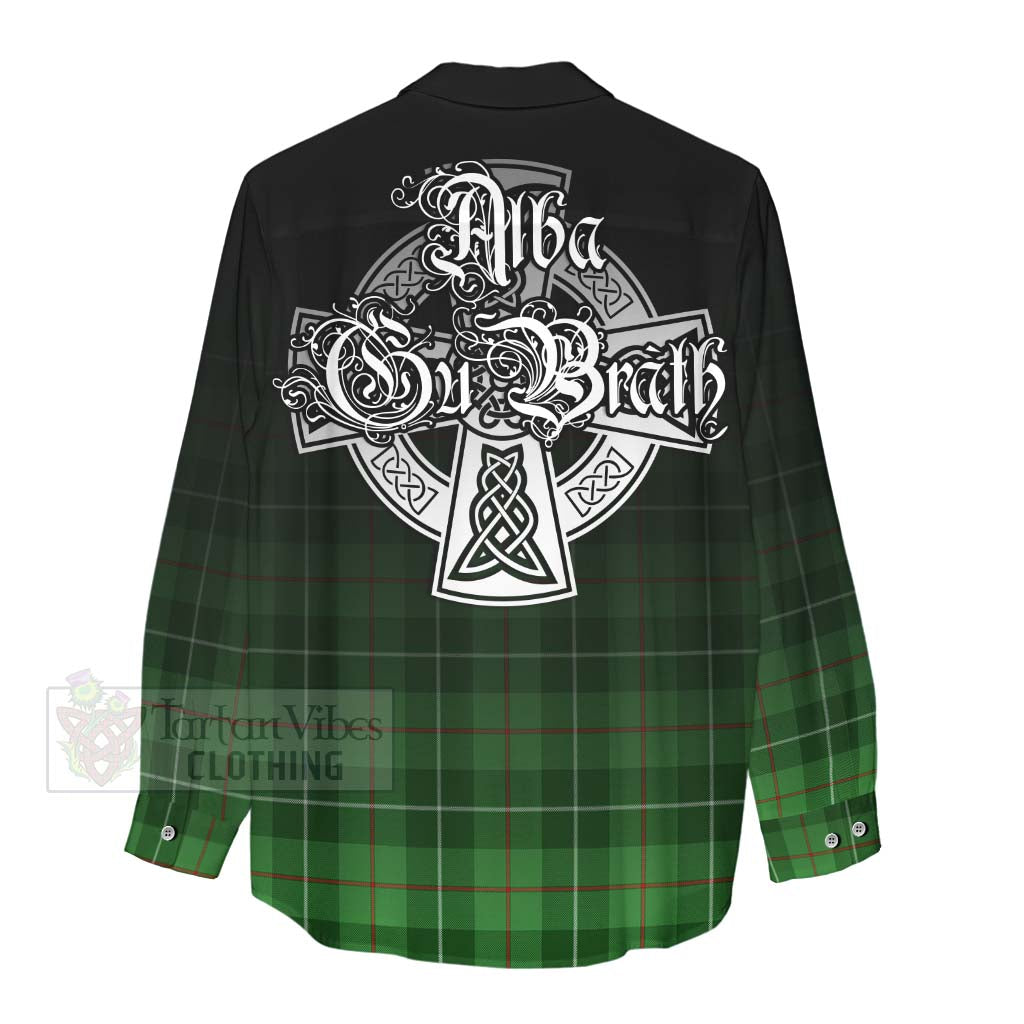 Tartan Vibes Clothing Boyle Tartan Women's Casual Shirt Featuring Alba Gu Brath Family Crest Celtic Inspired