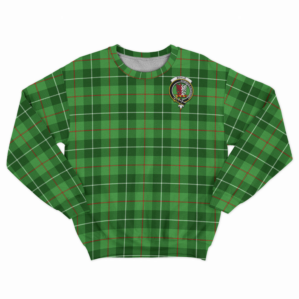 Boyle Tartan Sweatshirt with Family Crest - Tartan Vibes Clothing