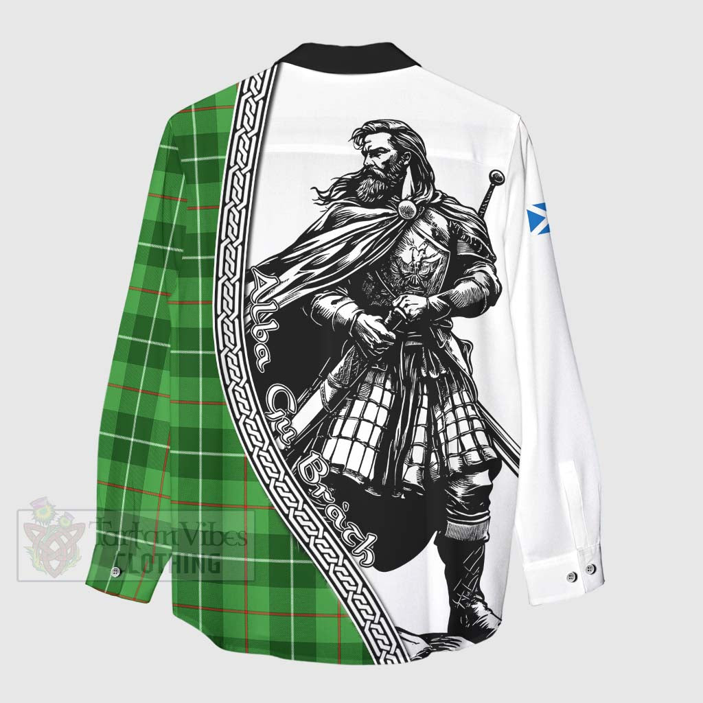 Tartan Vibes Clothing Boyle Tartan Clan Crest Women's Casual Shirt with Highlander Warrior Celtic Style