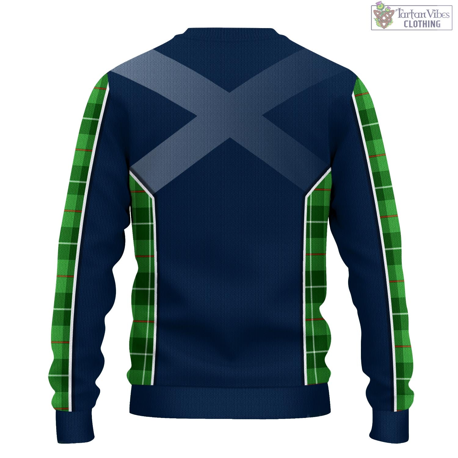 Tartan Vibes Clothing Boyle Tartan Knitted Sweatshirt with Family Crest and Scottish Thistle Vibes Sport Style