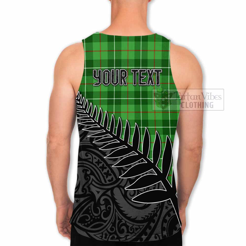 Tartan Vibes Clothing Boyle Crest Tartan Men's Tank Top with New Zealand Silver Fern Half Style