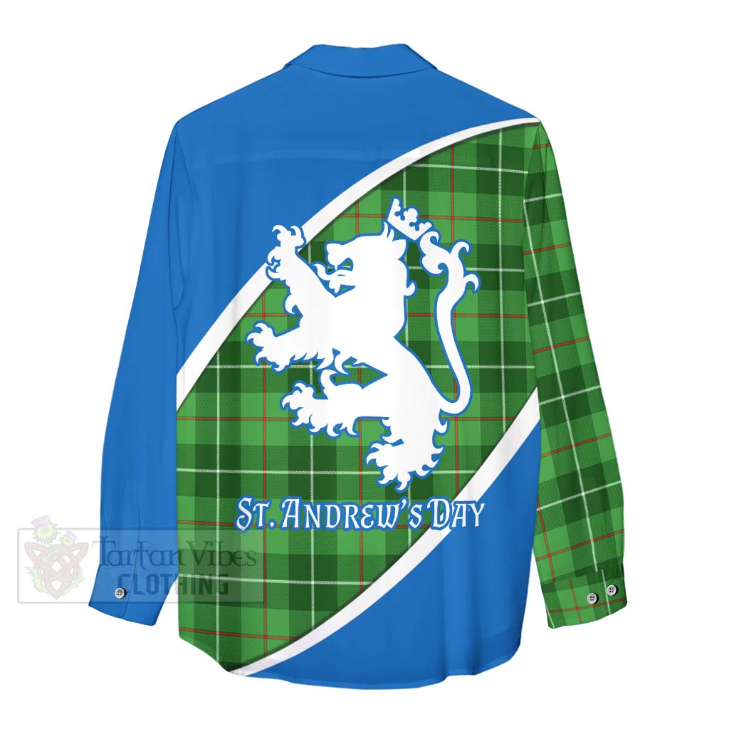 Tartan Vibes Clothing Boyle Family Crest Tartan Women's Casual Shirt Celebrate Saint Andrew's Day in Style