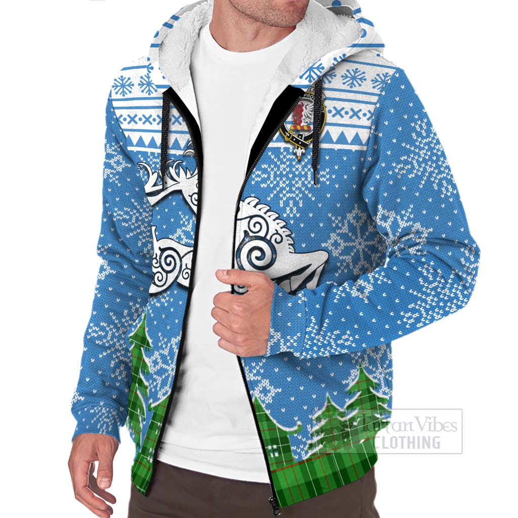 Tartan Vibes Clothing Boyle Clan Christmas Sherpa Hoodie Celtic Reindeer Style