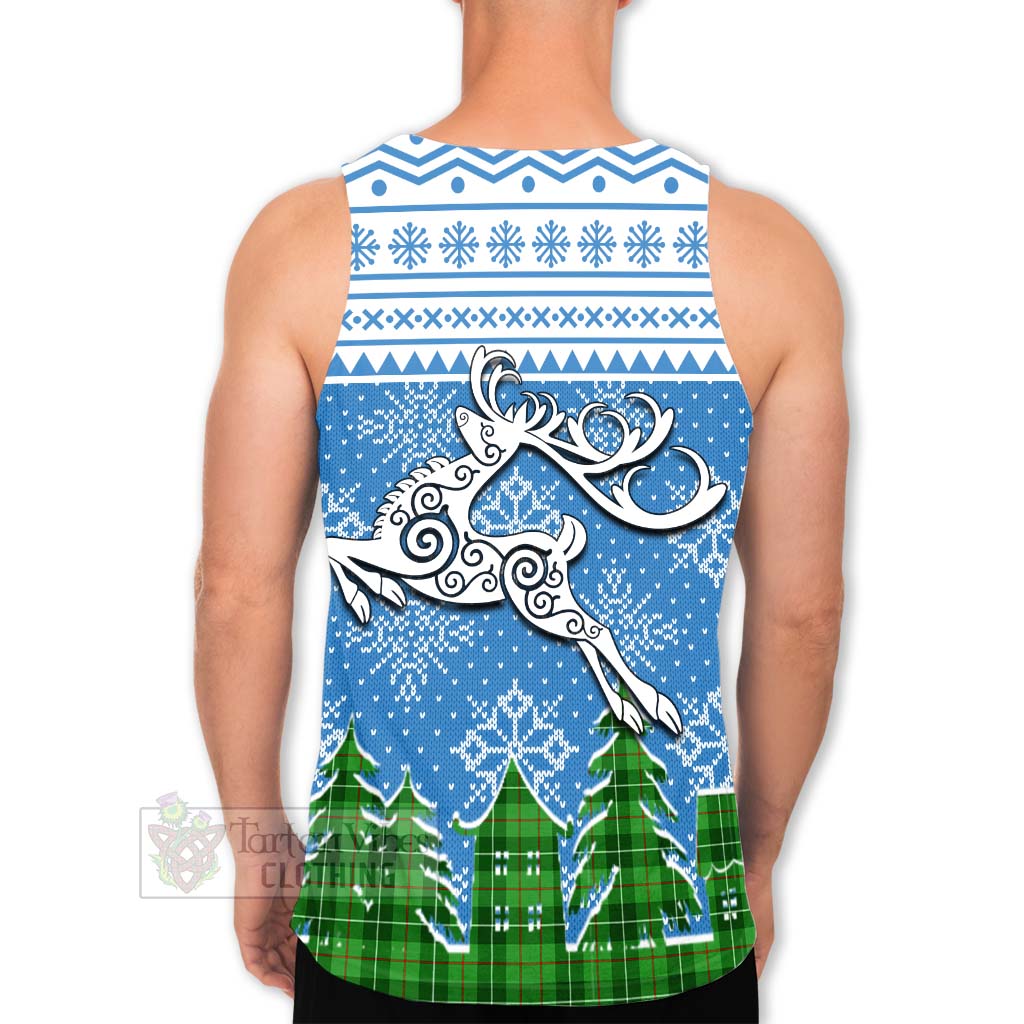 Tartan Vibes Clothing Boyle Clan Christmas Men's Tank Top Celtic Reindeer Style