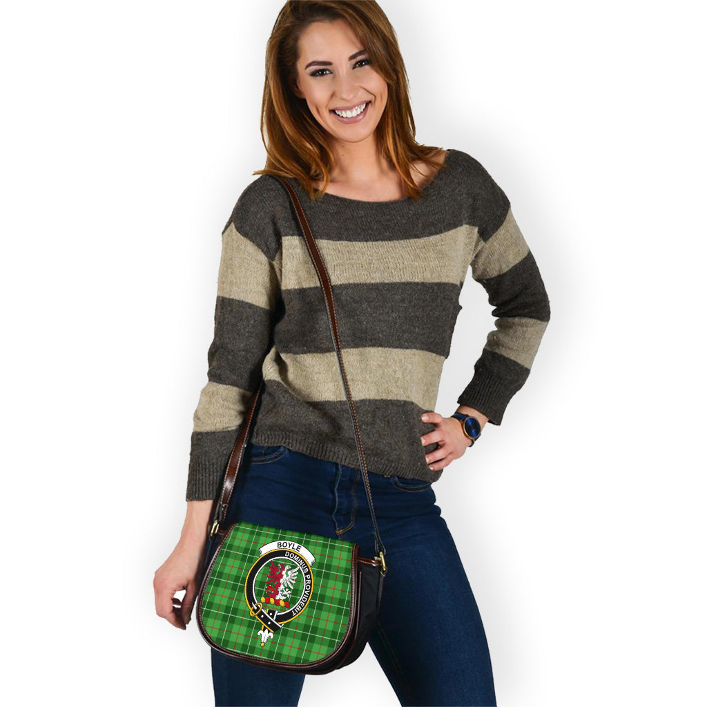 Boyle Tartan Saddle Bag with Family Crest - Tartan Vibes Clothing