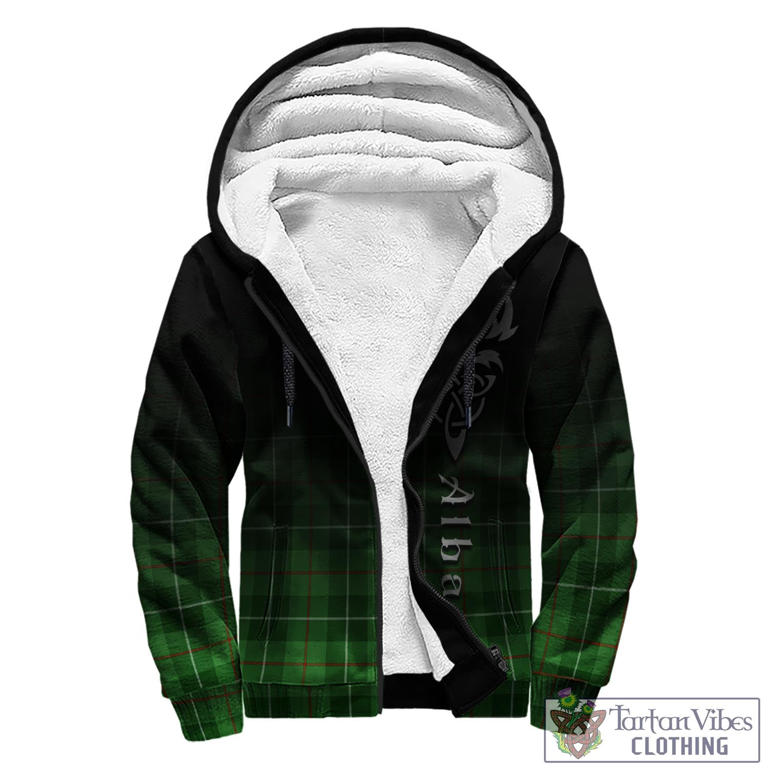 Tartan Vibes Clothing Boyle Tartan Sherpa Hoodie Featuring Alba Gu Brath Family Crest Celtic Inspired