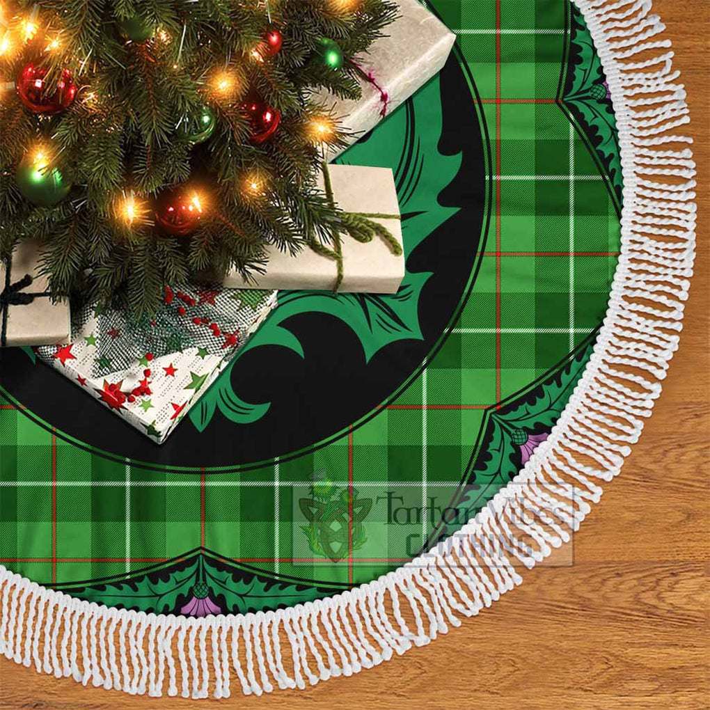 Tartan Vibes Clothing Boyle Tartan Christmas Tree Skirt Scottish Thistle Style