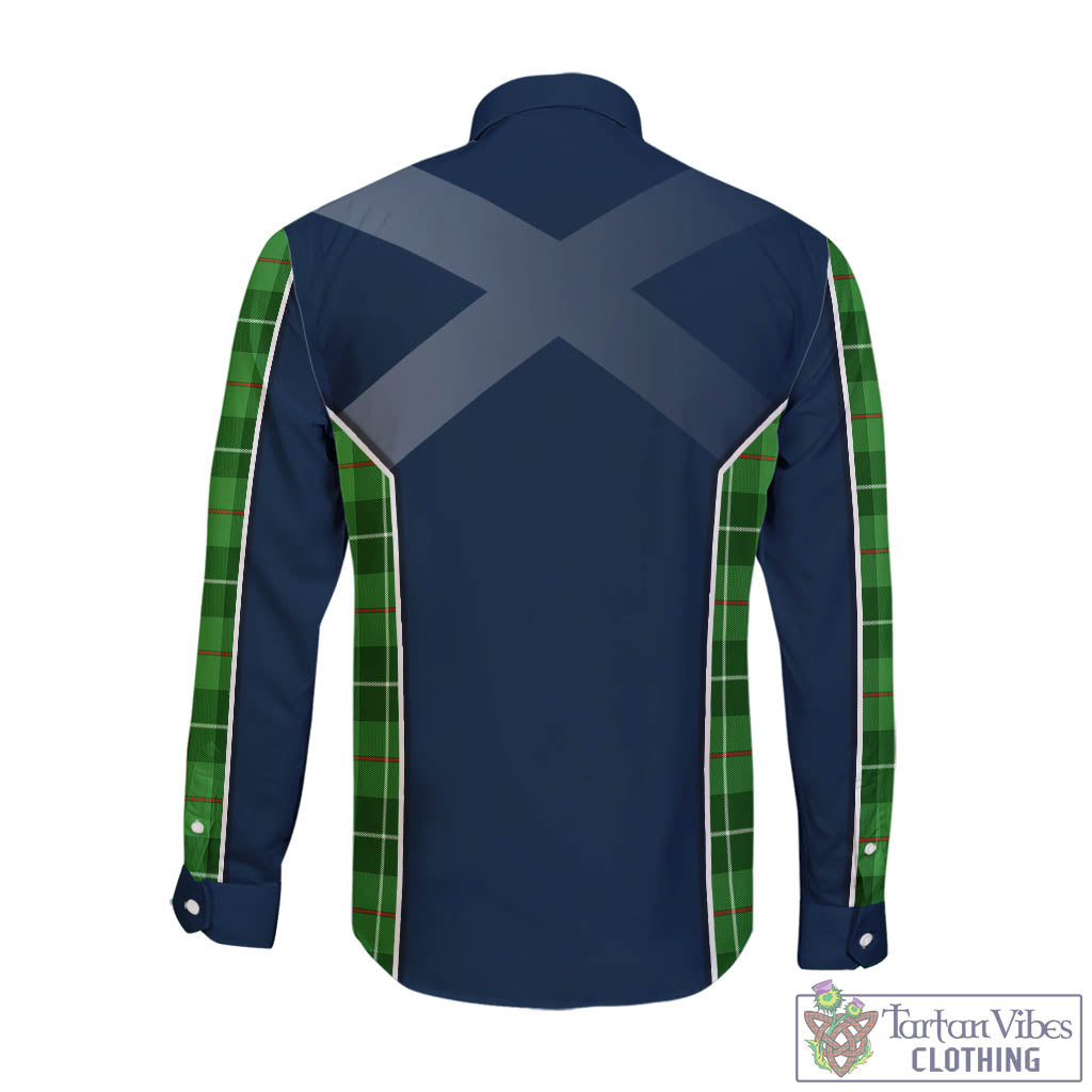 Boyle Tartan Long Sleeve Button Up Shirt with Family Crest and Lion Rampant Vibes Sport Style - Tartan Vibes Clothing