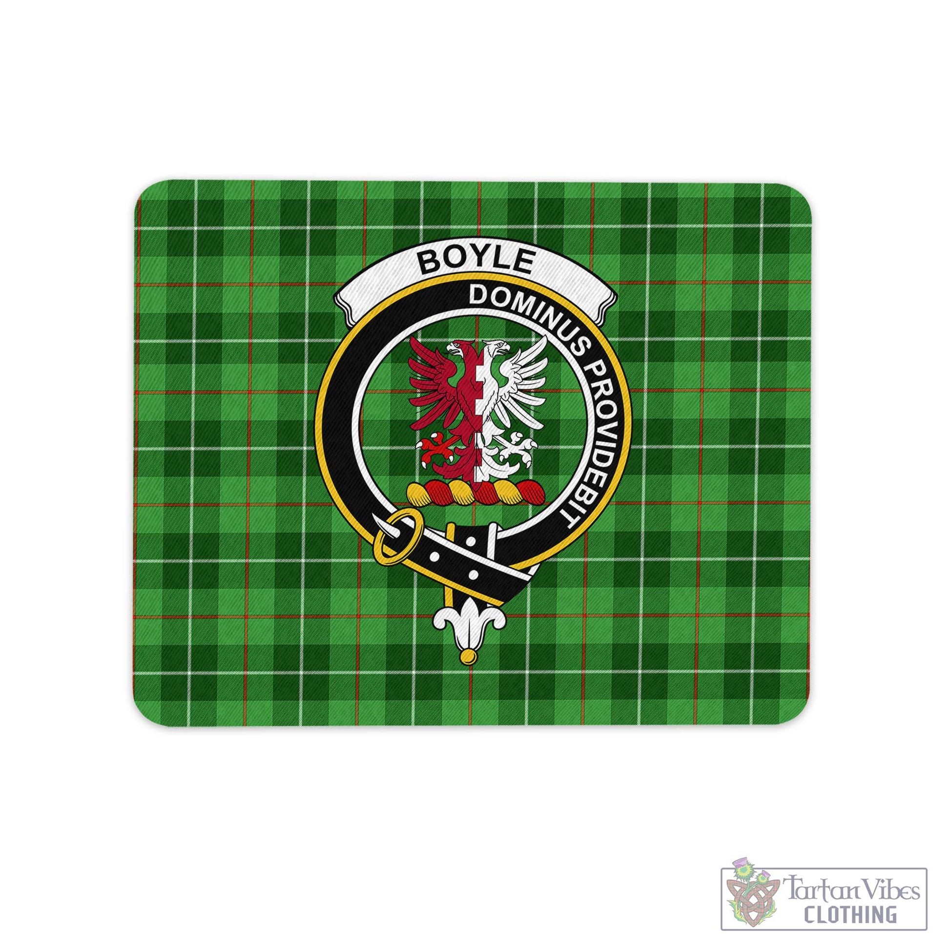 Boyle Tartan Mouse Pad with Family Crest - Tartan Vibes Clothing