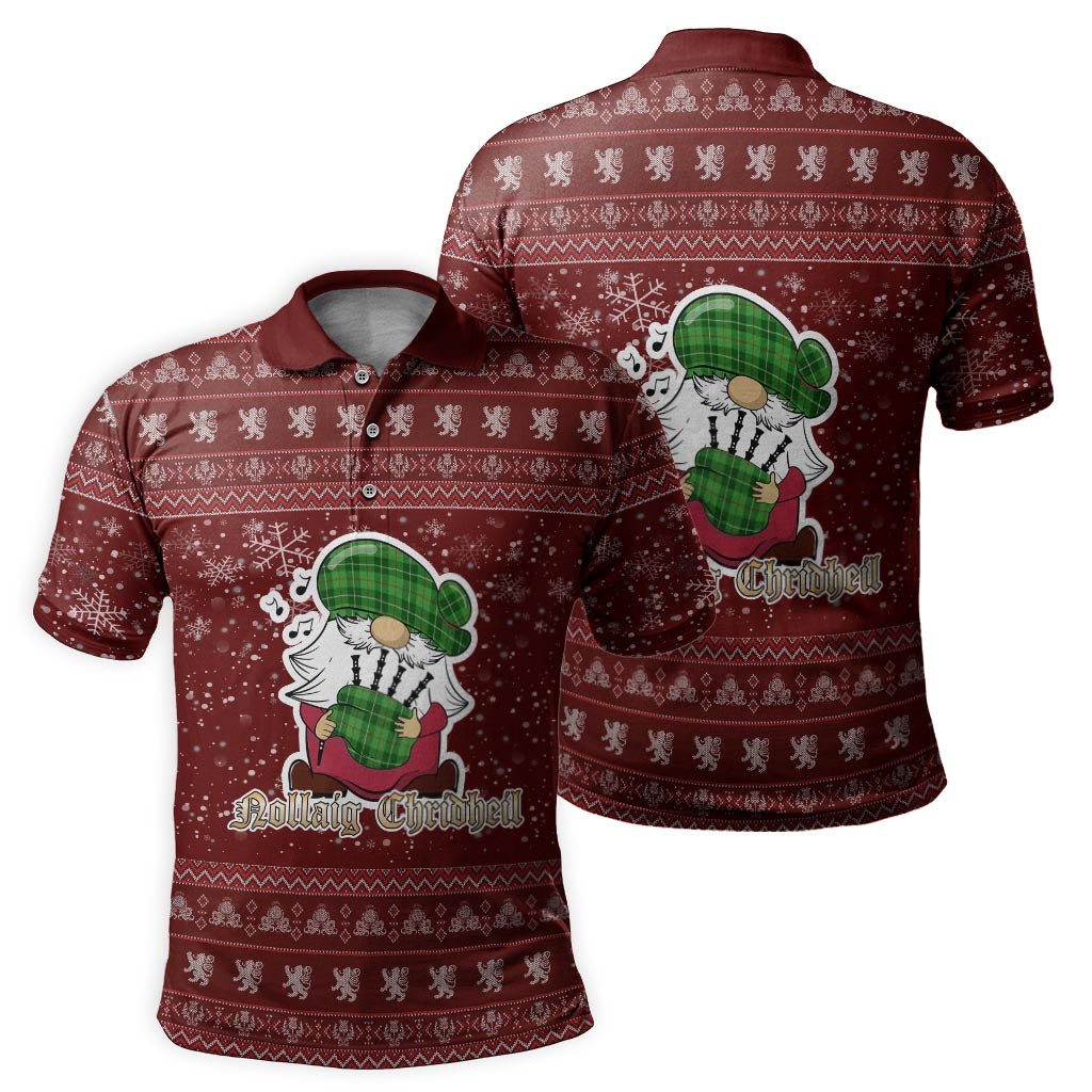 Boyle Clan Christmas Family Polo Shirt with Funny Gnome Playing Bagpipes - Tartanvibesclothing