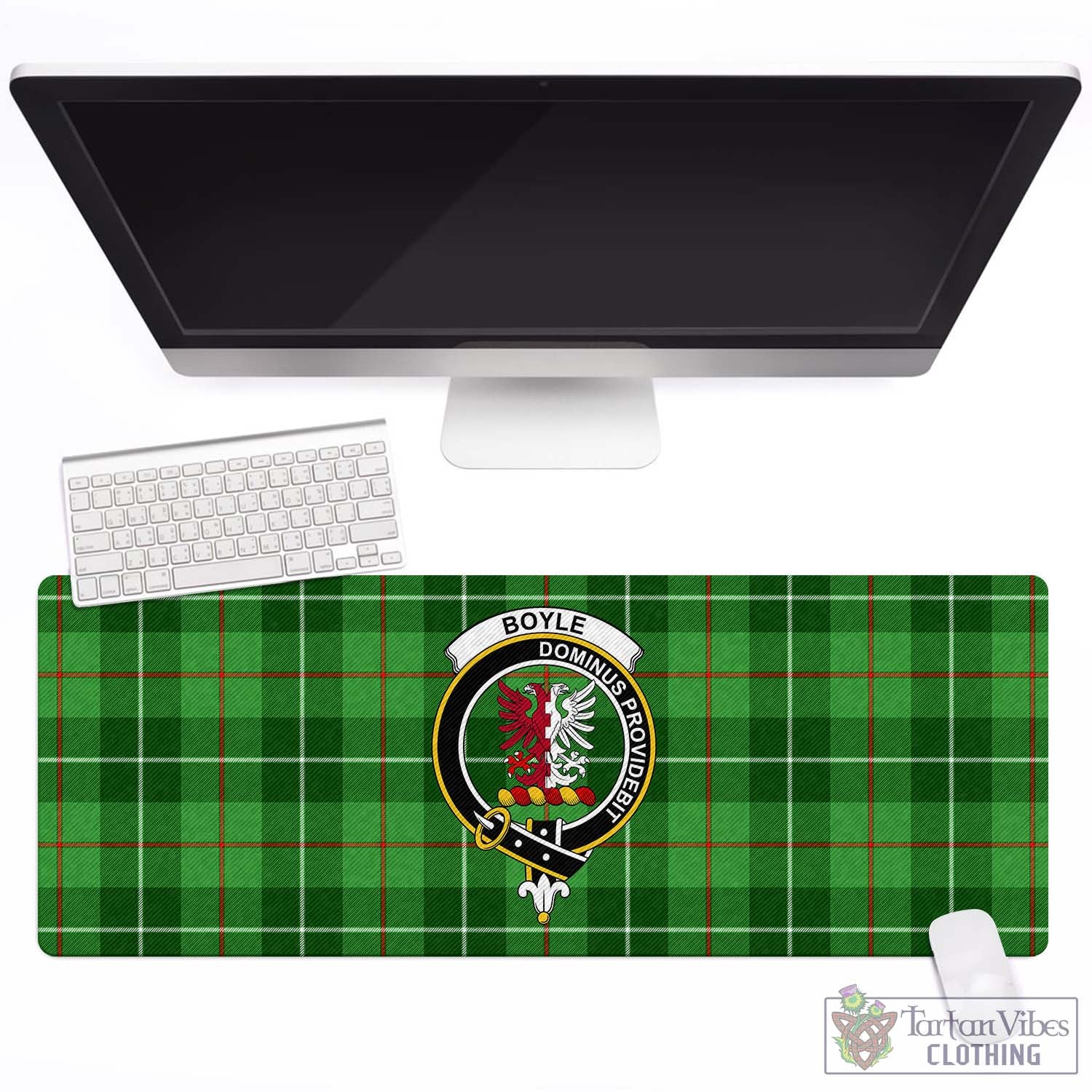 Boyle Tartan Mouse Pad with Family Crest - Tartan Vibes Clothing