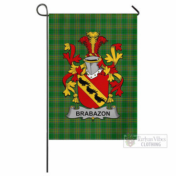 Brabazon Irish Clan Tartan Flag with Coat of Arms