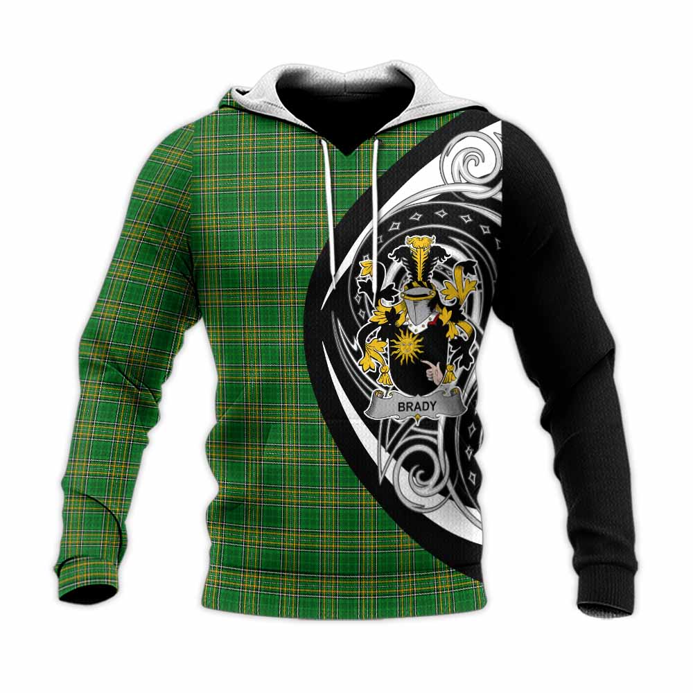Brady Irish Clan Knitted Hoodie Celtic Circle Style Unisex Knitted Pullover Hoodie - Tartan Vibes Clothing