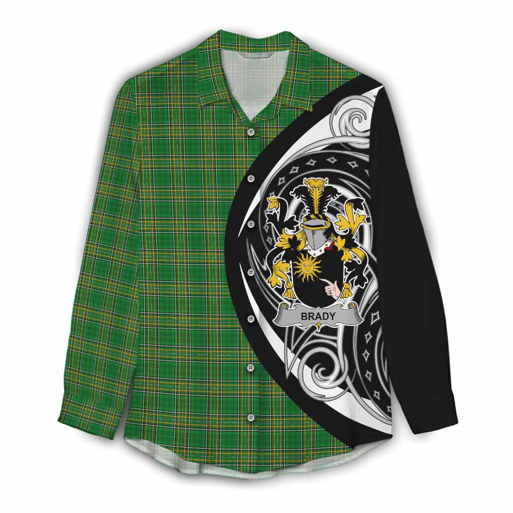 Brady Irish Clan Women's Casual Shirt Celtic Circle Style Female - Tartan Vibes Clothing