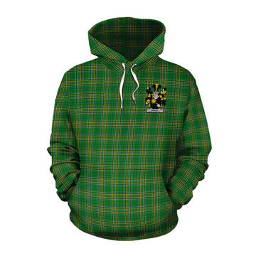 Brady Irish Clan Tartan Cotton Hoodie with Coat of Arms