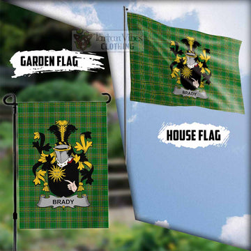 Brady Irish Clan Tartan Flag with Coat of Arms