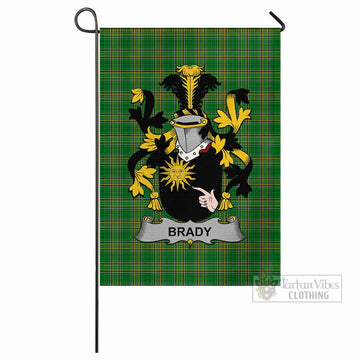 Brady Irish Clan Tartan Flag with Coat of Arms