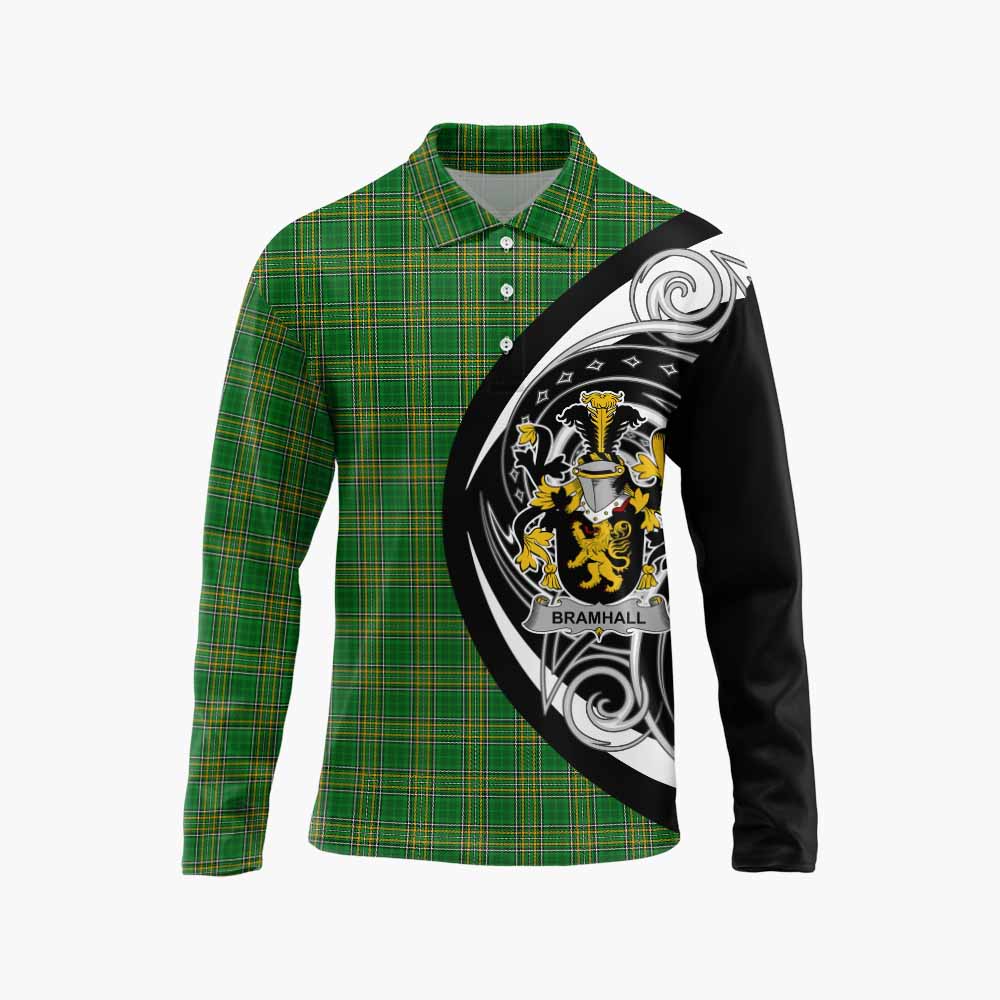 Bramhall Irish Clan Long Sleeve Polo Shirt Celtic Circle Style Unisex - Tartan Vibes Clothing