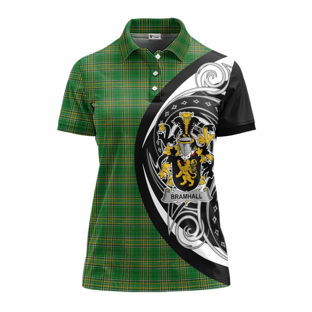Bramhall Irish Clan Women's Polo Shirt Celtic Circle Style Women - Tartan Vibes Clothing