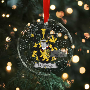 Bramhall Irish Clan Christmas Glass Ornament with Coat of Arms