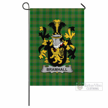 Bramhall Irish Clan Tartan Flag with Coat of Arms