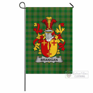 Branigan Irish Clan Tartan Flag with Coat of Arms