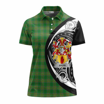 Breen Irish Clan Women's Polo Shirt Celtic Circle Style Women - Tartan Vibes Clothing