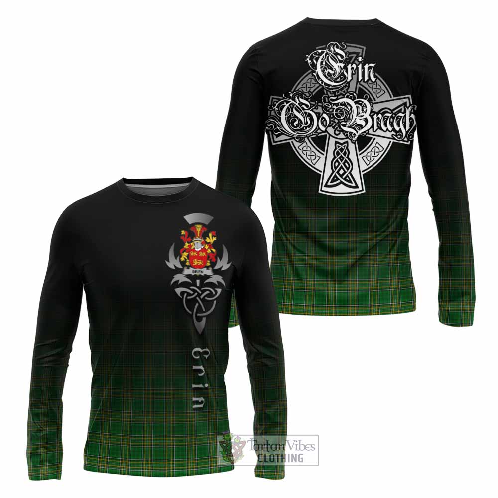 Brien Irish Clan Long Sleeve T-Shirt with Coat of Arms Erin Go Bragh Celtic Inspired - Tartan Vibes Clothing