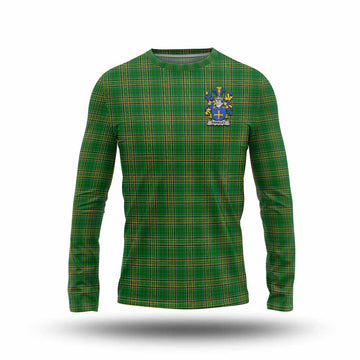 Brinkley Irish Clan Tartan Long Sleeve T-Shirt with Coat of Arms