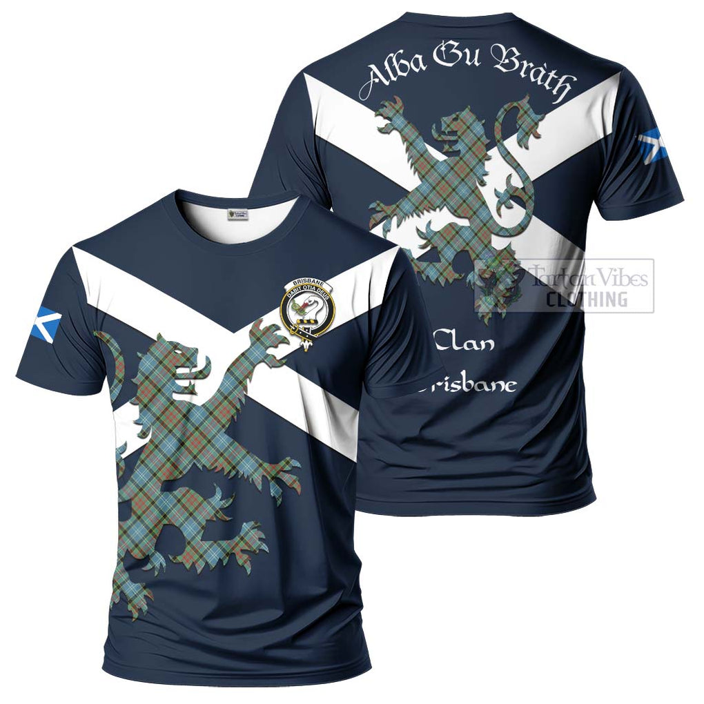 Tartan Vibes Clothing Brisbane Tartan Lion Rampant T-Shirt – Proudly Display Your Heritage with Alba Gu Brath and Clan Name