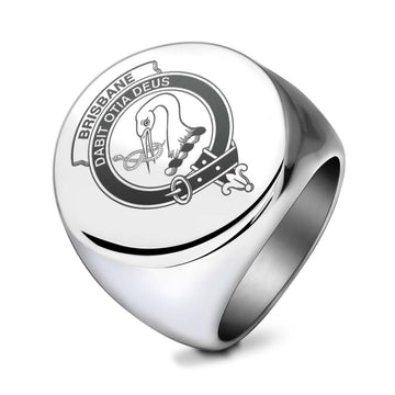 Brisbane Clan Crest Engraved Ring