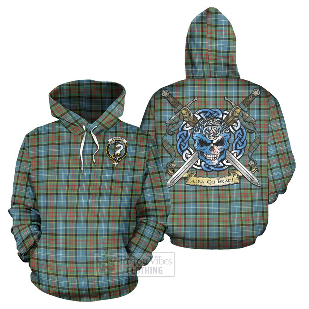 Tartan Vibes Clothing Brisbane Tartan Hoodie with Family Crest Celtic Skull Style