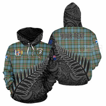 Brisbane Crest Tartan Hoodie with New Zealand Silver Fern Half Style