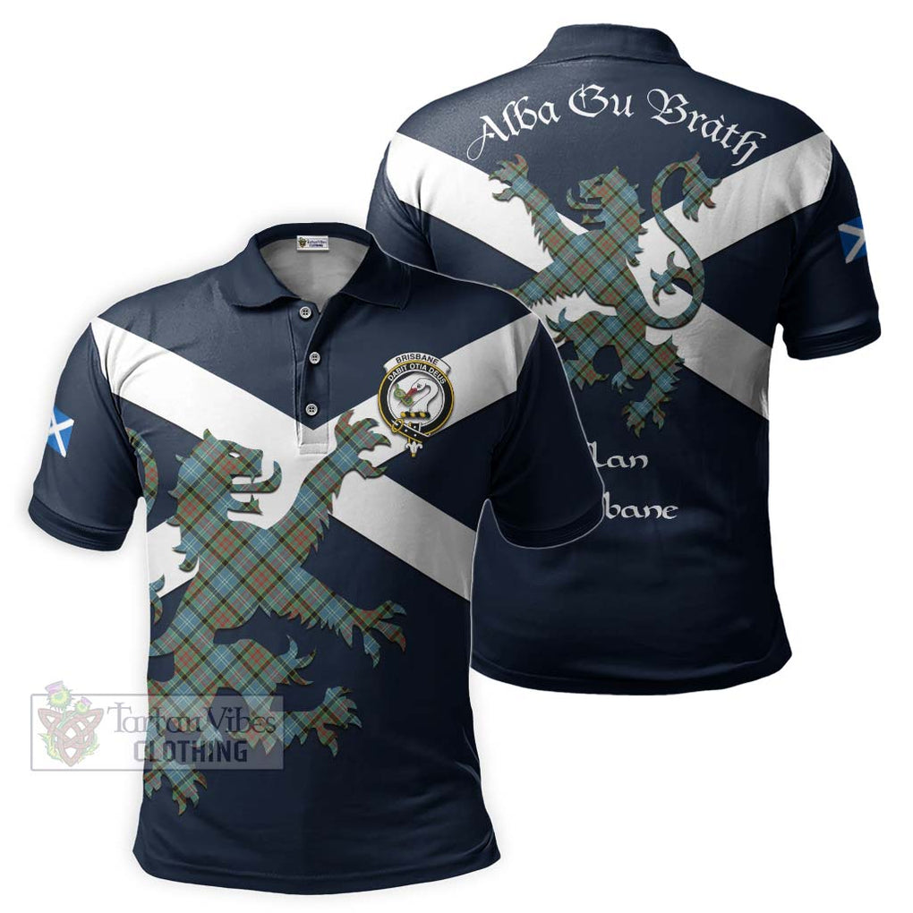 Tartan Vibes Clothing Brisbane Tartan Lion Rampant Polo Shirt – Proudly Display Your Heritage with Alba Gu Brath and Clan Name