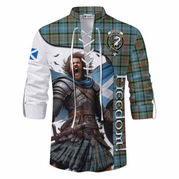 Brisbane Crest Tartan Ghillie Kilt Shirt Inspired by the Freedom of Scottish Warrior