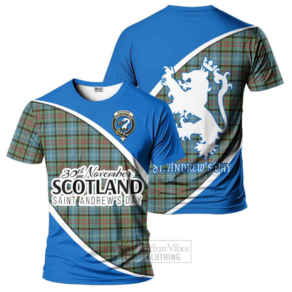 Tartan Vibes Clothing Brisbane Family Crest Tartan T-Shirt Celebrate Saint Andrew's Day in Style