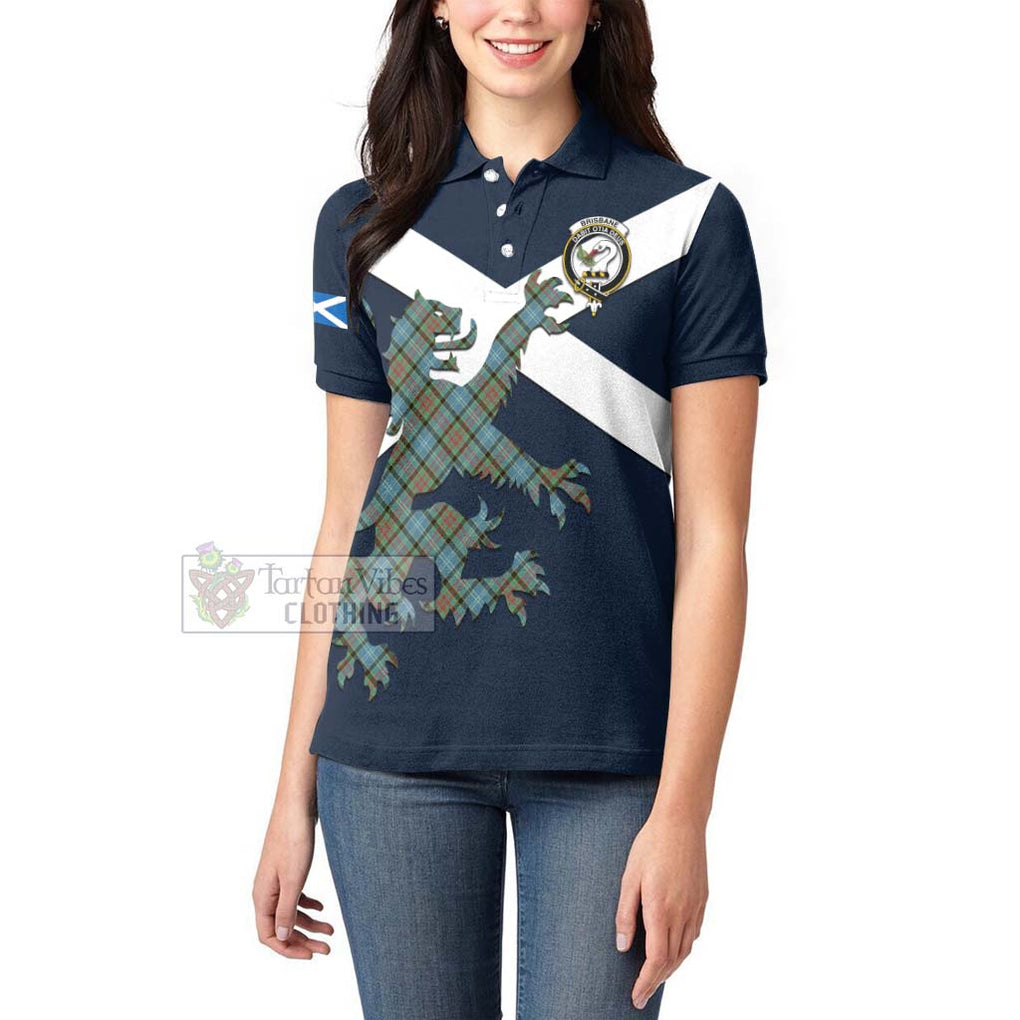 Tartan Vibes Clothing Brisbane Tartan Lion Rampant Women's Polo Shirt – Proudly Display Your Heritage with Alba Gu Brath and Clan Name