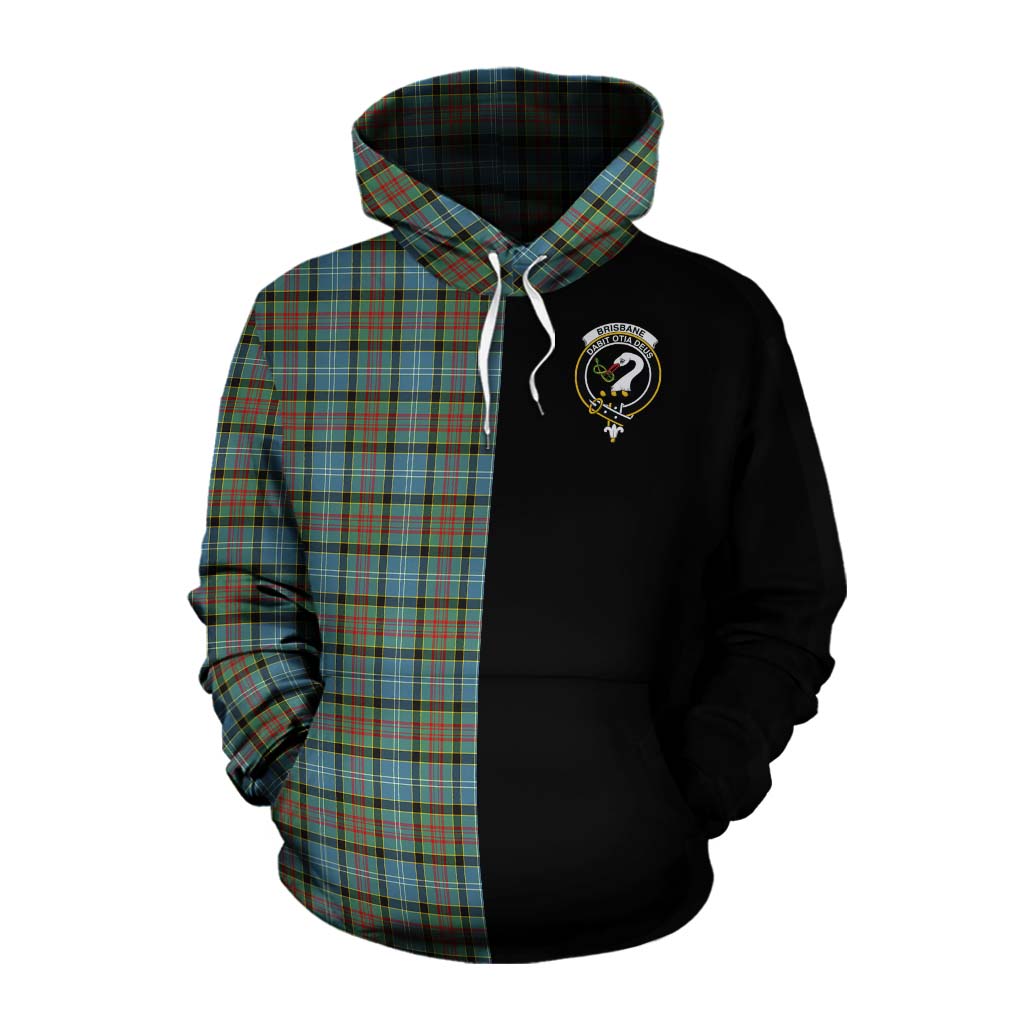 Tartan Vibes Clothing Brisbane Tartan Cotton Hoodie with Family Crest and Half Of Me Style