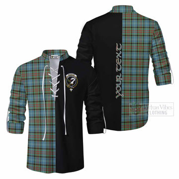 Brisbane Tartan Ghillie Kilt Shirt with Family Crest and Half Of Me Style