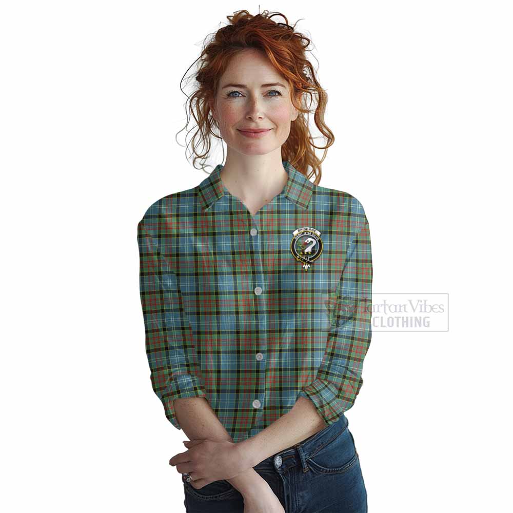 Tartan Vibes Clothing Brisbane Tartan Women's Casual Shirt with Family Crest DNA In Me Style