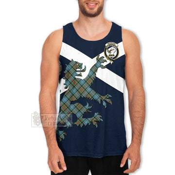 Brisbane Tartan Lion Rampant Men's Tank Top  Proudly Display Your Heritage with Alba Gu Brath and Clan Name