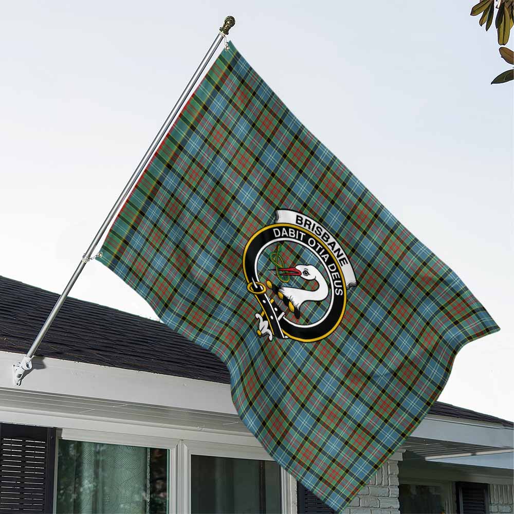 Tartan Vibes Clothing Brisbane Tartan House Flag with Family Crest