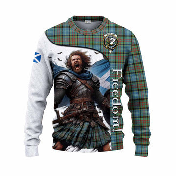 Brisbane Crest Tartan Knitted Sweater Inspired by the Freedom of Scottish Warrior