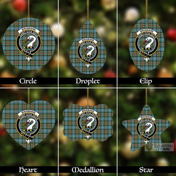 Brisbane Tartan Christmas Aluminium Ornament with Family Crest