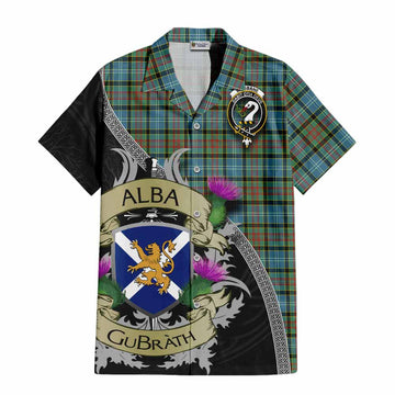 Brisbane Tartan Family Crest Hawaiian Shirt Lion Rampant Royal Thistle Shield Celtic Inspired Kid - Tartan Vibes Clothing